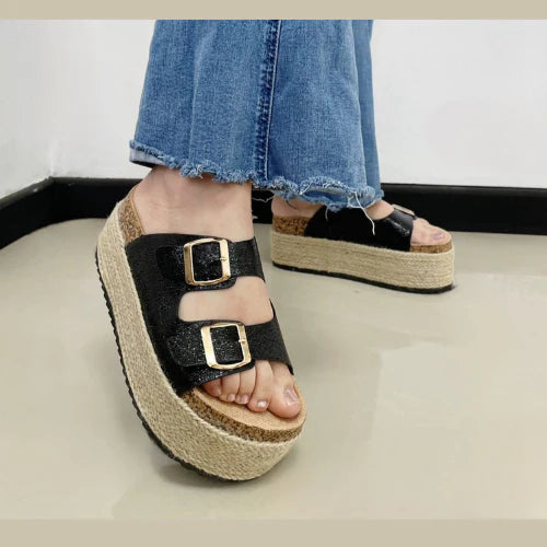 Sandalia doble hebilla