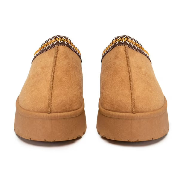 Pantufla Felpuda Mujer Camel